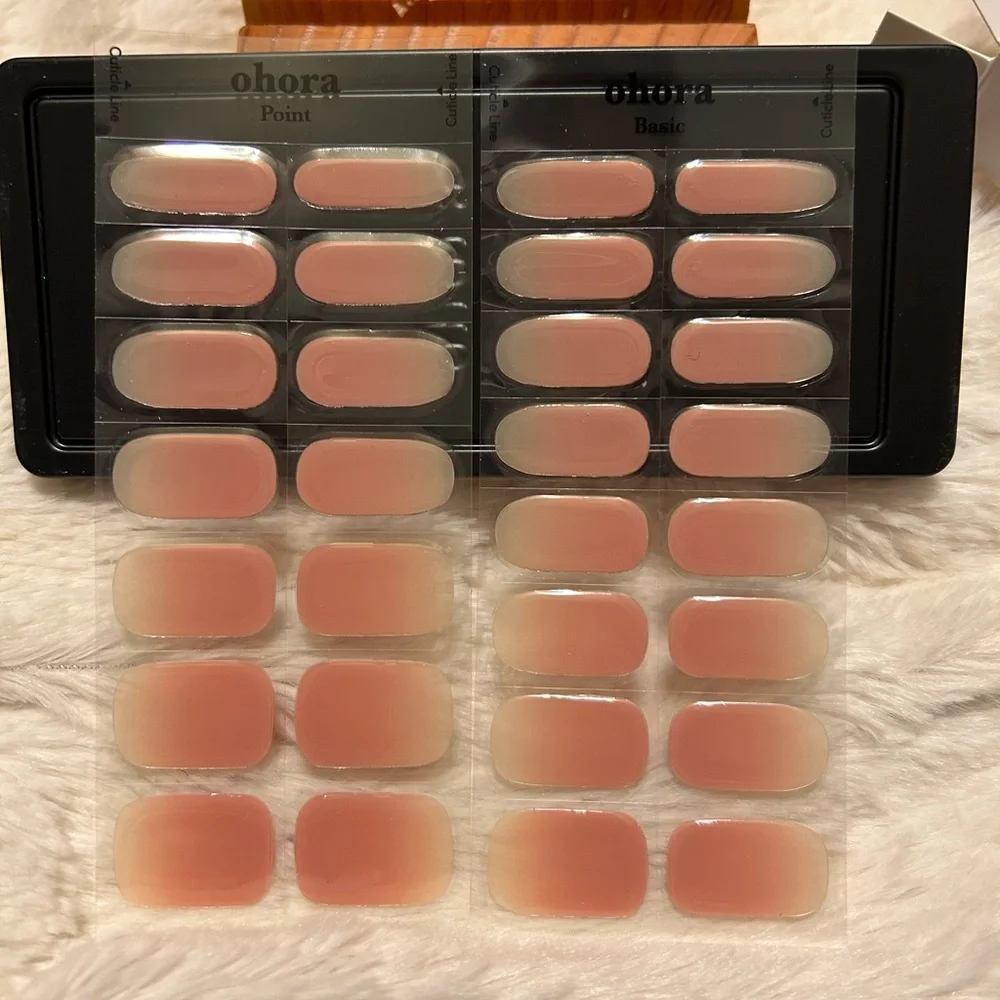 Ohora Semi-cured Gel Nail Strips - N Milk Rose - Full Set - NWT